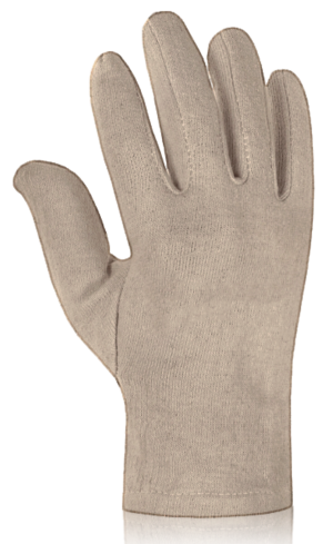 jersey natural gloves straight thumb knitted wrist