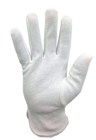 seamless pvc single side dotted gloves