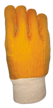 coated fabric rigger gloves with knitted wrist