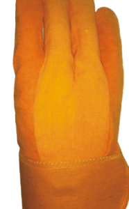 coated fabric rigger gloves with rubberized cuff