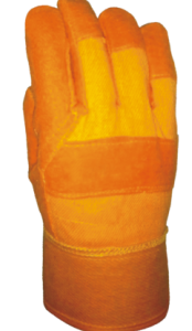 coated fabric rigger gloves with rubberized cuff & coated tips