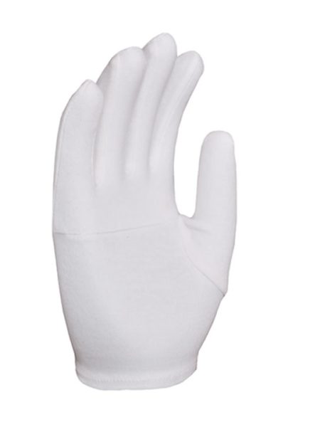 Interlock White Double Palm Forchette Gloves - Style # HM-2552