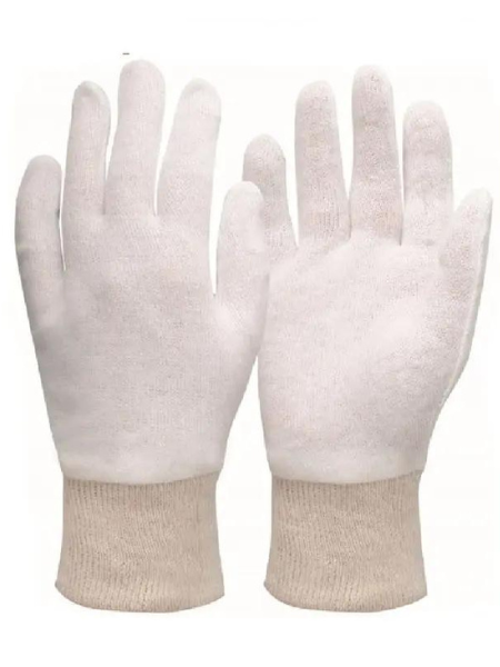 Cotton Interlock Bleach with Natural Knitted Wrist - Style # HM-2555