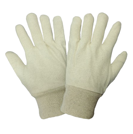 JERSEY 2-PIECE NATURAL GLOVES with Knitted Wrist<br> Style # HM-2723