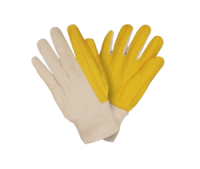 YELLOW CHORE GLOVES WITH KNITTED WRIST - Style # HM-470