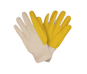 HM-1031 YELLOW CHORE GLOVES WITH CANVAS K/W