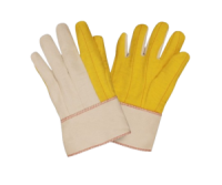 YELLOW CHORE GLOVES WITH CANVAS CUFF - Style # HM-475