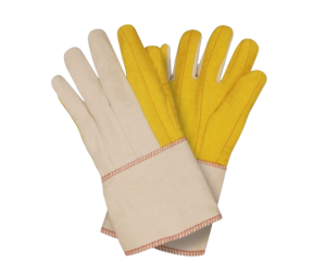 HM-1033 YELLOW CHORE GLOVES WITH GAUNTLET CUFF