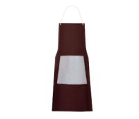 RED BROWN CANVAS APRON WITH LEATHER - Style # HM-850