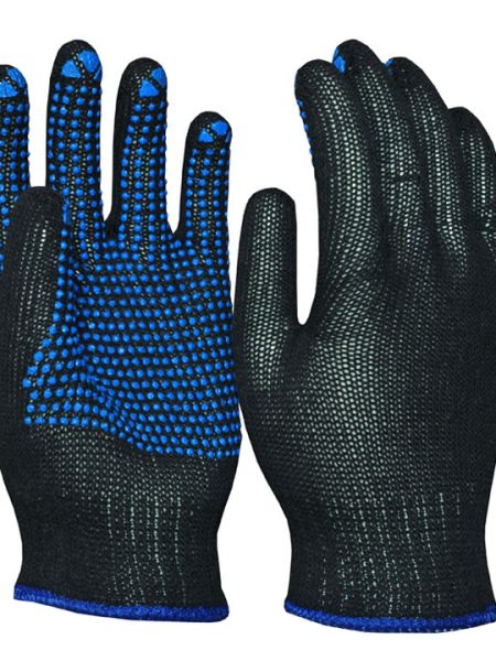 SEAMLESS KNITTED GLOVES WITH PVC DOTS ON ONE SIDE - Style # HM-530